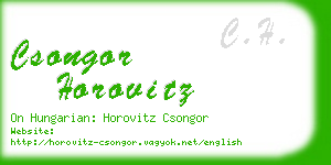 csongor horovitz business card